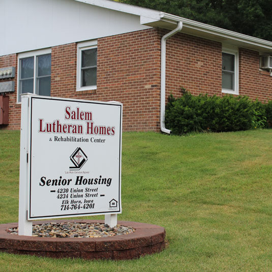 Salem Luteran Homes Senior Housing Entrance